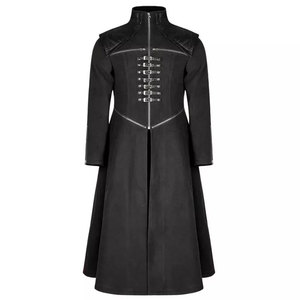 เสื้อโค้ทยาวสไตล์โกธิคสตีมพังก์สำหรับผู้ชาย สีดำ ผ้าฝ้ายสไตล์วิคตอเรียน ตัดเย็บด้วยมือ ปี 2026 - Product Image 2