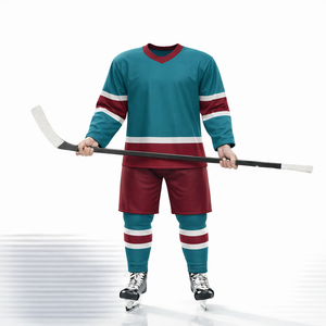 Maillot de hockey sur glace personnalisé, design respirant en polyester, sublimation écologique, imprimé, grande taille, vêtements d'entraînement sportif - Product Image 4