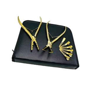 Custom Logo High Quality Hair Extension Tools <b>Kit</b> Professional Hair Extension Pliers for Opener/ Closer <b>Beads</b> - Product Image 2