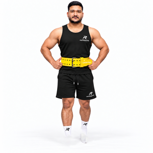 Ceinture de musculation en cuir avec logo personnalisé, boucle à double ardillon, équipement de musculation, fournisseur OEM en gros, équipement de fitness, sports - Product Image 2