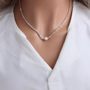 High Luxury South Korean Freshwater <b>Pearl</b> <b>Necklace</b> Broken <b>Silver</b> Starry Sky Personalized Freshwater <b>Pearl</b> - Product Image 4