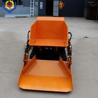 800KG Raupen-Minidumper Traktorlader Frontlader Selbstladendes Hydrauliksystem Dieselmotor 10PS Pumpengetriebe Motorgetriebe
