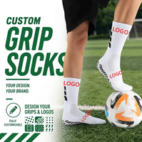 Chaussettes de football personnalisées à forte valeur ajoutée Chaussettes à prise en main d'usine Chaussettes antidérapantes