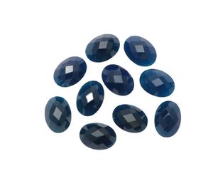 Vente en gros de cabochon ovale en iolite naturelle taillée en rose 6x8mm de qualité AAA bijoux en pierre calibrée par la chaleur IGI de bonne couleur - Product Image 3