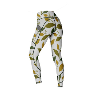 Leggings de yoga à taille élastique, imprimés par sublimation, taille haute pour femme, 230 g/m², en soie de lait double brossée, respirants et antibactériens - Product Image 4
