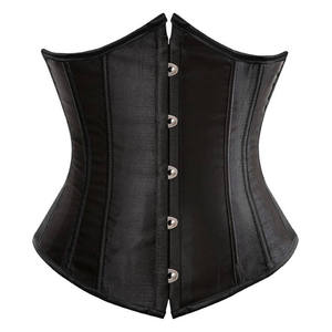 High Quality Sexy Satin Underbust Corset Lace Up Waist Cincher Slimming Body Shaper Corselet Lingerie S-6XL Plus Size Adjustable - Product Image 4