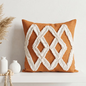 Diamond Tufted Cushion <b>Cover</b> Decorative Modern Pillow Case Indian Wholesale Tufted Bohemian Pillowslip <b>Sofa</b> Living Room - Product Image 2