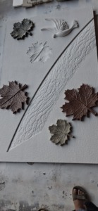 Panel de Pared con Relieve de Hojas y Palomas Talladas en Piedra 3D, Arte Contemporáneo Moderno <span class=keywords><strong>para</strong></span> Exteriores con Diseño Duradero <span class=keywords><strong>para</strong></span> Comedor y Montaje en Pared - Product Image 2