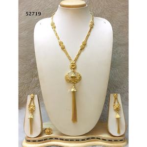 Ensemble de bijoux ethniques africains plaqués or avec collier/boucles d'oreilles/bracelet pour mariages, fêtes, fiançailles, anniversaires, cadeaux - Product Image 1