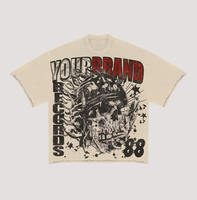 Camiseta de Hombre Personalizada con Serigrafía, 100% Algodón de Punto Grueso, Transpirable, de Secado Rápido, 300gsm, Manga Corta, Corte Holgado, Color Sólido