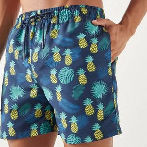 Shorts de bain imprimés pour hommes 100 % polyester séchage rapide anti-UV respirant écologique taille élastique doublure en maille vêtements de plage - Product Image 5