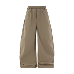 OEM Custom Wide Leg Stacked Plain Windbreak Heavyweight Casual Trousers Men's <b>Nylon</b> Straight Leg Mid Waist Baggy <b>Track</b> <b>Pants</b> - Product Image 4
