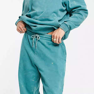 Ensembles de survêtements d'hiver pour hommes 2026, à capuche, décontractés, unis, délavés à l'acide, confortables, légers, 100 % coton, grandes tailles, pour la course - Product Image 3