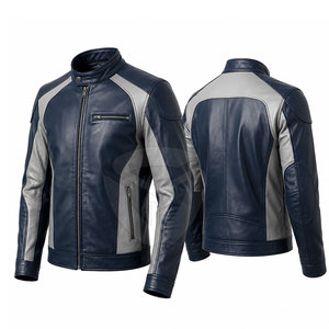 Trendy Streetwear <b>Leather</b> <b>Jacket</b> Biker Look Zipper Slim Fit <b>Winter</b> <b>Jacket</b> For Daily Wear And Wholesale Market - Product Image 4