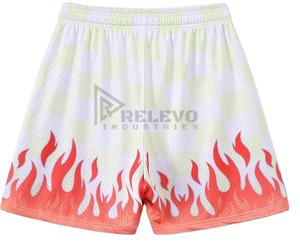 กางเกงขาสั้นเบอร์มิวดาผู้ชายสไตล์ฮิปฮอปลำลอง ไซส์ใหญ่ แห้งเร็ว ผ้าฝ้าย 100% ระบายอากาศได้ดี เอวยางยืดปานกลาง มีกระเป๋า ผ้าเนื้อดี - Product Image 1