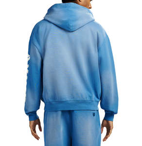 Sweat-shirt à capuche zippé bleu pour homme Avirex de haute qualité, en molleton bouclette, style streetwear, avec poches, coupe classique, idéal pour l'automne - Product Image 4