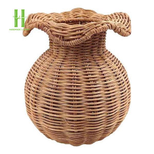 Jarrón Decorativo de Mimbre Natural Ecológico, Estilo Urna, para el Hogar, Macetas para Flores, Capacidad y Tamaño Personalizables, Hecho en Vietnam, Superventas - Product Image 1