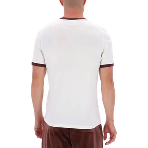 Camisetas de Jersey 100% Algodón de Alta Calidad para Hombre, Corte Ajustado, Cuello Redondo, Logotipo Personalizado, Diseño Frontal en Blanco, Camisetas Personalizadas OEM - Product Image 5