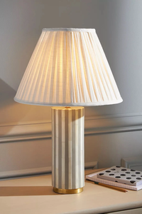 Bone Inlay Geometric Zig Zag Design Carved Handcrafted Modern Table Lamp with Elegant Style for Home Decoration - Product Image 6