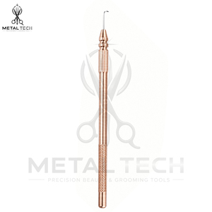Rose Gold Metal Ventilating Needle Holder <b>Kit</b> 4 Interchangeable Micro <b>Latch</b> <b>Hook</b> Needles Professional Lace Front Wig Tools - Product Image 5