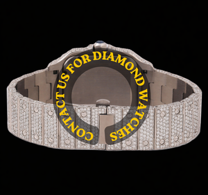 Customizable Square <b>Case</b> Full Iced Moissanite Diamond White Quartz Movement Hip Hop Fashion Business Standard Quality <b>Watch</b> Bar - Product Image 5