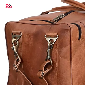 Factory Made Custom High Quality Travel Waterproof Duffel Bag Professional Manufacturer Genuine Leather Duffel Bags - Product Image 3