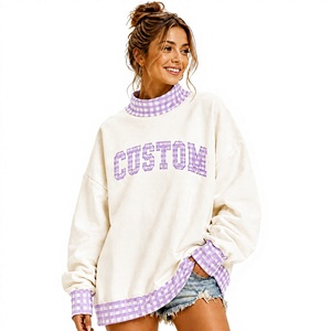 Chaleco de punto sin mangas de poliéster con cuello alto extragrande personalizado para mujer, ropa casual de otoño - Product Image 1