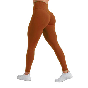 Leggings de yoga coupe ajustée taille haute longueur cheville avec empiècements latéraux et taille élastique - Product Image 3