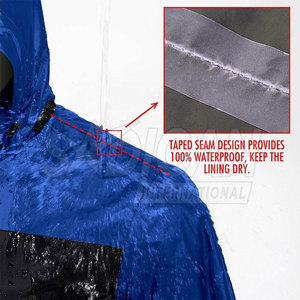 Industrial Safety Clothing Rain Suit <b>Waterproof</b> Two Piece <b>Set</b> With Hood For Construction Farming And Outdoor Work - Product Image 4