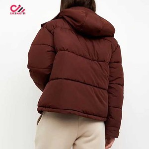 Doudoune à capuche pour femme, manteau d'hiver ample vert, vêtement d'extérieur chaud pour femme, rembourrage en polyester, longueur standard - Product Image 2