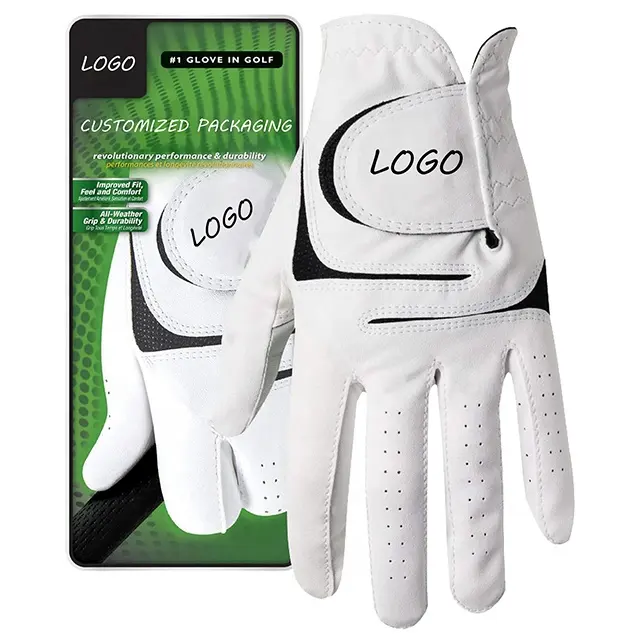 Schlussverkauf Golfhandschuhe Synthetisches/Cabretta-Leder Linkshänder Hypertouch Übergröße Herren Damen Linkshänder OEM individuelle Logo-Verpackung