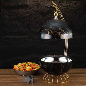 Plats de Présentation Chafing Dish en Métal Élégants pour Hôtels et Restaurants, Réchauds Alimentaires pour Buffets, Fournis par des Exportateurs d'Inde - Product Image 5