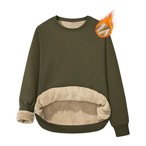 Sweat-shirts rayés pour femmes, rayures horizontales, col rond, coupe ample, manches longues, motif en molleton doux, mélange de coton - Product Image 2