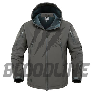 Veste softshell coupe-vent noire pour homme Bloodline, manches longues, vêtements d'hiver pour l'extérieur - Product Image 1
