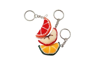 Trendy Beaded Handmade Different Fruits Keychain, New Design, Multi Color Embroidery, Fashionable Accessory For <b>Bags</b> and Purse - Product Image 4