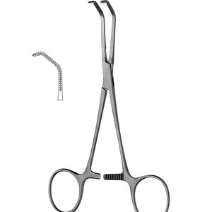 Pinza SATINSKY COOLEY con mandíbulas de 1 pulgada (2.5 cm) de profundidad, 5 mm, 5-1/2 pulgadas (14 cm), cardiovascular, ZETOMEDPRO - Product Image 1