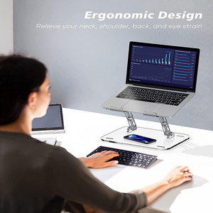 Cao trong suốt Acrylic Máy tính để bàn máy tính xách tay đứng máy tính hiển thị đứng bán buôn tùy chỉnh Máy tính văn phòng đứng - Product Image 2