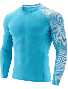 T-shirt de compression à manches longues pour homme, protection UV UPF 50+, sous-vêtement technique pour BJJ, MMA, surf, entraînement en salle de sport, personnalisable OEM - Product Image 6