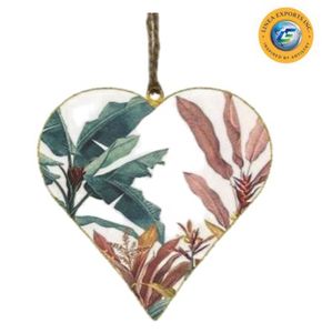 Heart Shaped Mushroom Print Christmas Ornament Classic Style Handicraft Woodland Mushroom Heart Hanging Decor - Product Image 5