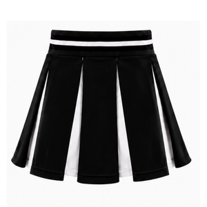 Jupe plissée noire pour femmes, taille haute, uniforme d'équipe athlétique, performance de danse, entraînement, compétition, vêtements de sport - Product Image 2