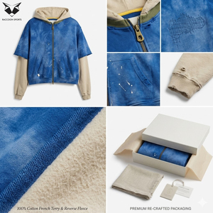 Sweat à capuche surdimensionné à double couche, qualité supérieure, en polaire, chaud, streetwear d'hiver, logo personnalisé, design à fermeture éclair unisexe, sweat à capuche pour homme - Product Image 6