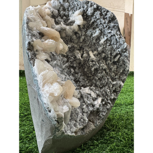 Premium Black Chalcedony with Stilbite <b>Crystal</b> <b>Cluster</b> for Home Decor Mineral Collection and Gift Use - Product Image 4