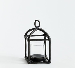 Handmade Factory Bulk Selling Hanging Metal & Glass Candle <b>Lantern</b> In <b>Black</b> Finish Candle <b>Lantern</b> for Home Decor - Product Image 1