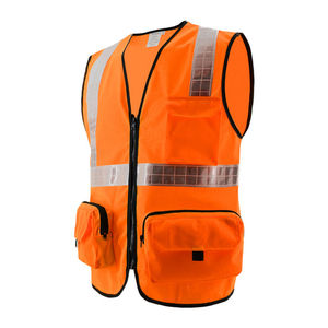 Gilet de sécurité haute visibilité en toile robuste, personnalisé, de qualité supérieure, pour la vente en gros, grande taille, réfléchissant, haute visibilité - Product Image 5
