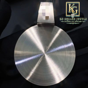 Collar con Colgante de Plata de Ley Bañada en Rodio con Moissanita Estilo Moneda Hip Hop para Hombre, Regalo para Fiestas - Product Image 2