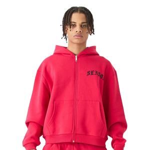 Survêtement en polaire à fermeture éclair Tech avec logo personnalisé pour hommes, survêtement de jogging épais avec impression bouffante, produits chauds, logo de marque imprimé - Product Image 2