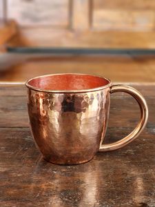 Taza de cobre hecha a mano para bebidas tradicionales de cocina y colección premium para bar en casa - Product Image 1