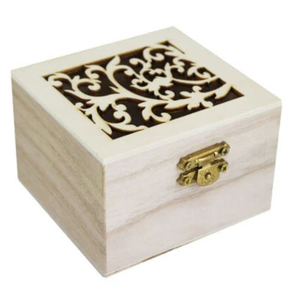 Caja Decorativa Artesanal de Madera de Mango con Tapa con Bisagras, Caja de Almacenamiento de Madera Tallada Jali Vintage para Joyas, Recuerdos y Decoración del Hogar - Product Image 5