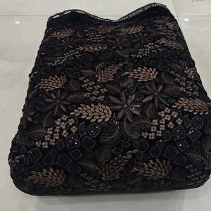 Velvet Embroidery Fabric Embroidered Silk Fabric Beaded Lace Fabric Luxury Fabric <b>for</b> Boutique Brands Apparel Sourcing Wholesale - Product Image 5