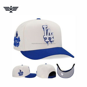 Gorra de Béisbol Personalizada Bordada en 3D 100% Algodón de Dos Tonos |   Gorra Snapback Blanca y Azul Rey |   Ropa Deportiva Premium - Product Image 5